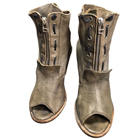 AllSaints Aster Leather Peep toe Booties 38 - Picture 5 of 8